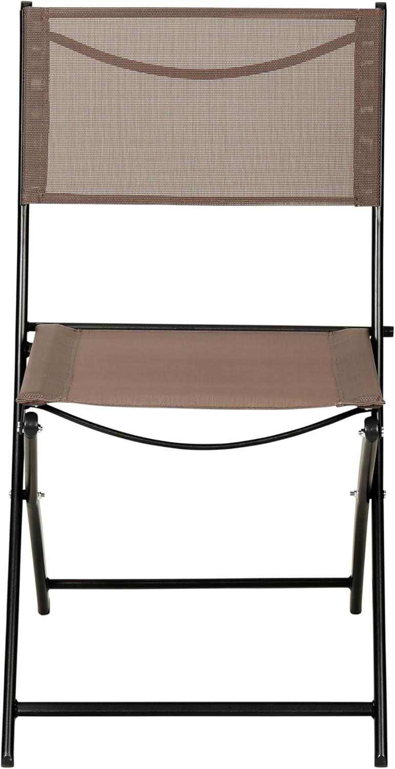 imageFlash Furniture Brazos Commercial IndoorOutdoor Folding Chairs Flex Comfort BacksSeats Metal Frames Portable Lightweight Foldable Design Set of 2 NavyBlackBrown