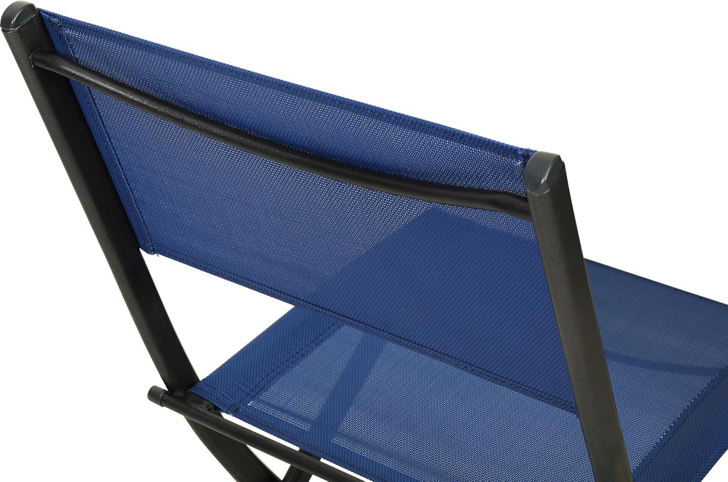 imageFlash Furniture Brazos Commercial IndoorOutdoor Folding Chairs Flex Comfort BacksSeats Metal Frames Portable Lightweight Foldable Design Set of 2 NavyBlackNavy