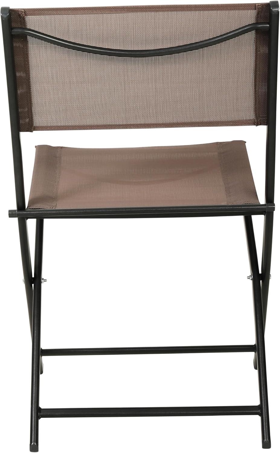 imageFlash Furniture Brazos Commercial IndoorOutdoor Folding Chairs Flex Comfort BacksSeats Metal Frames Portable Lightweight Foldable Design Set of 2 NavyBlackBrown