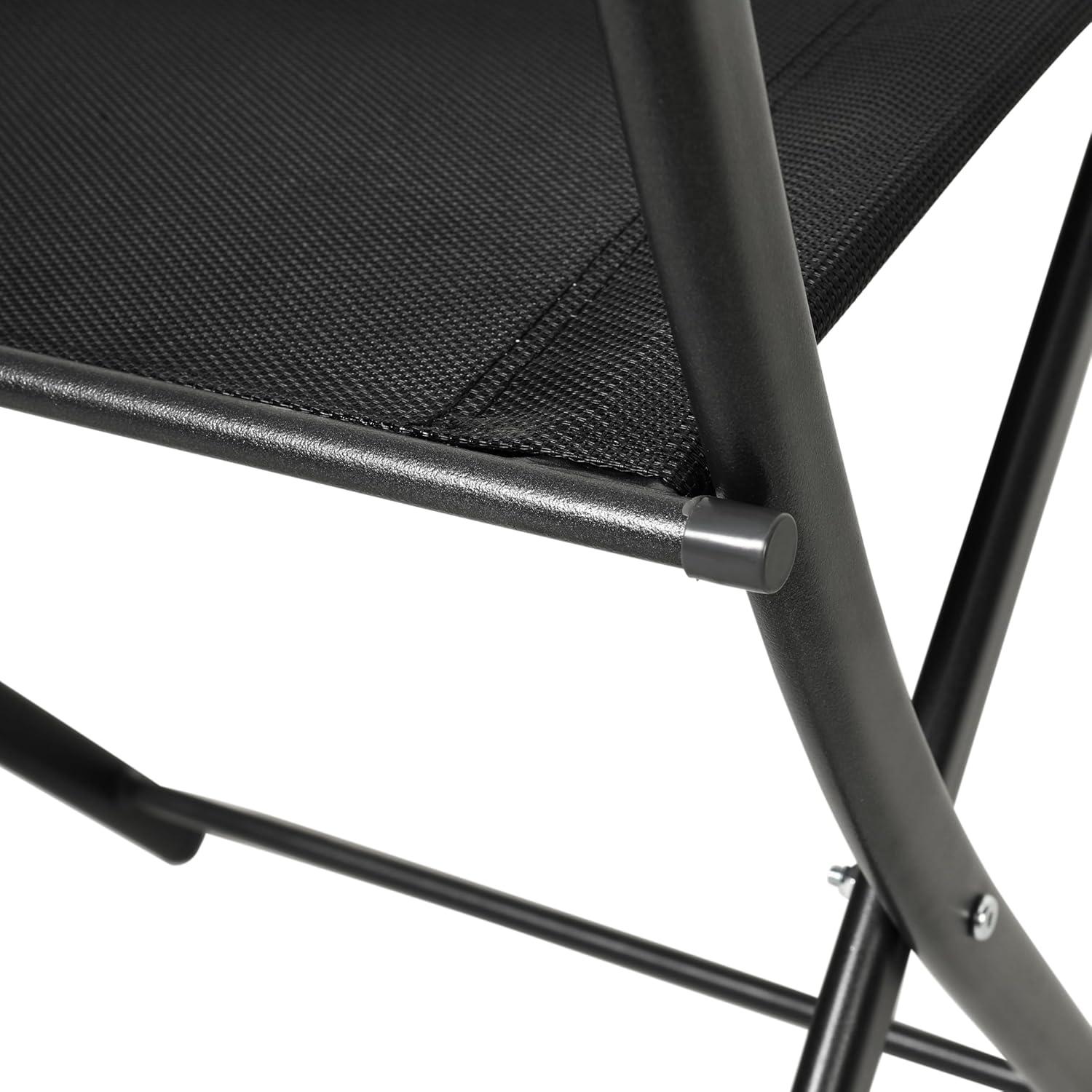 imageFlash Furniture Brazos Commercial IndoorOutdoor Folding Chairs Flex Comfort BacksSeats Metal Frames Portable Lightweight Foldable Design Set of 2 NavyBlackBlack