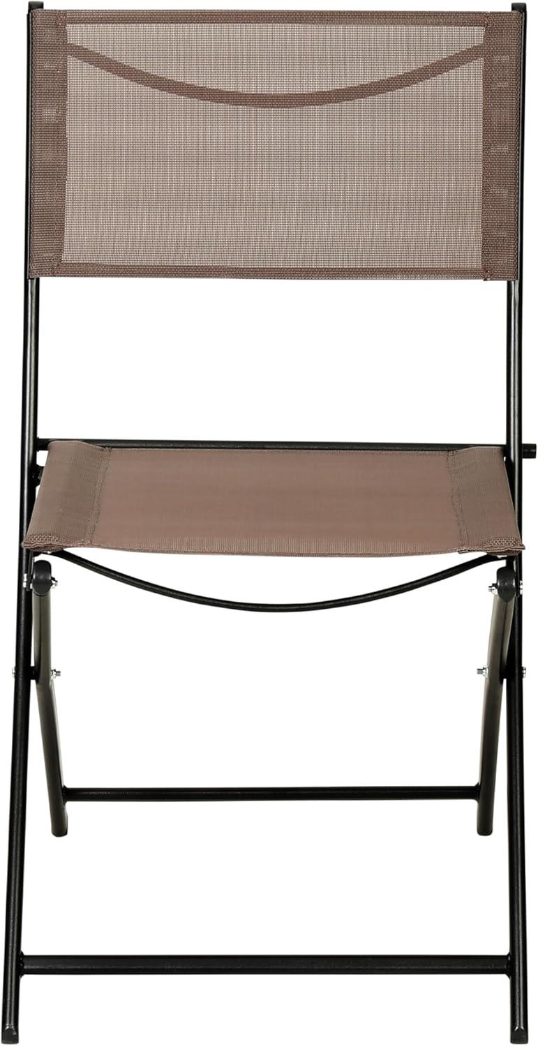 imageFlash Furniture Brazos Commercial IndoorOutdoor Folding Chairs Flex Comfort BacksSeats Metal Frames Portable Lightweight Foldable Design Set of 2 NavyBlackBrown