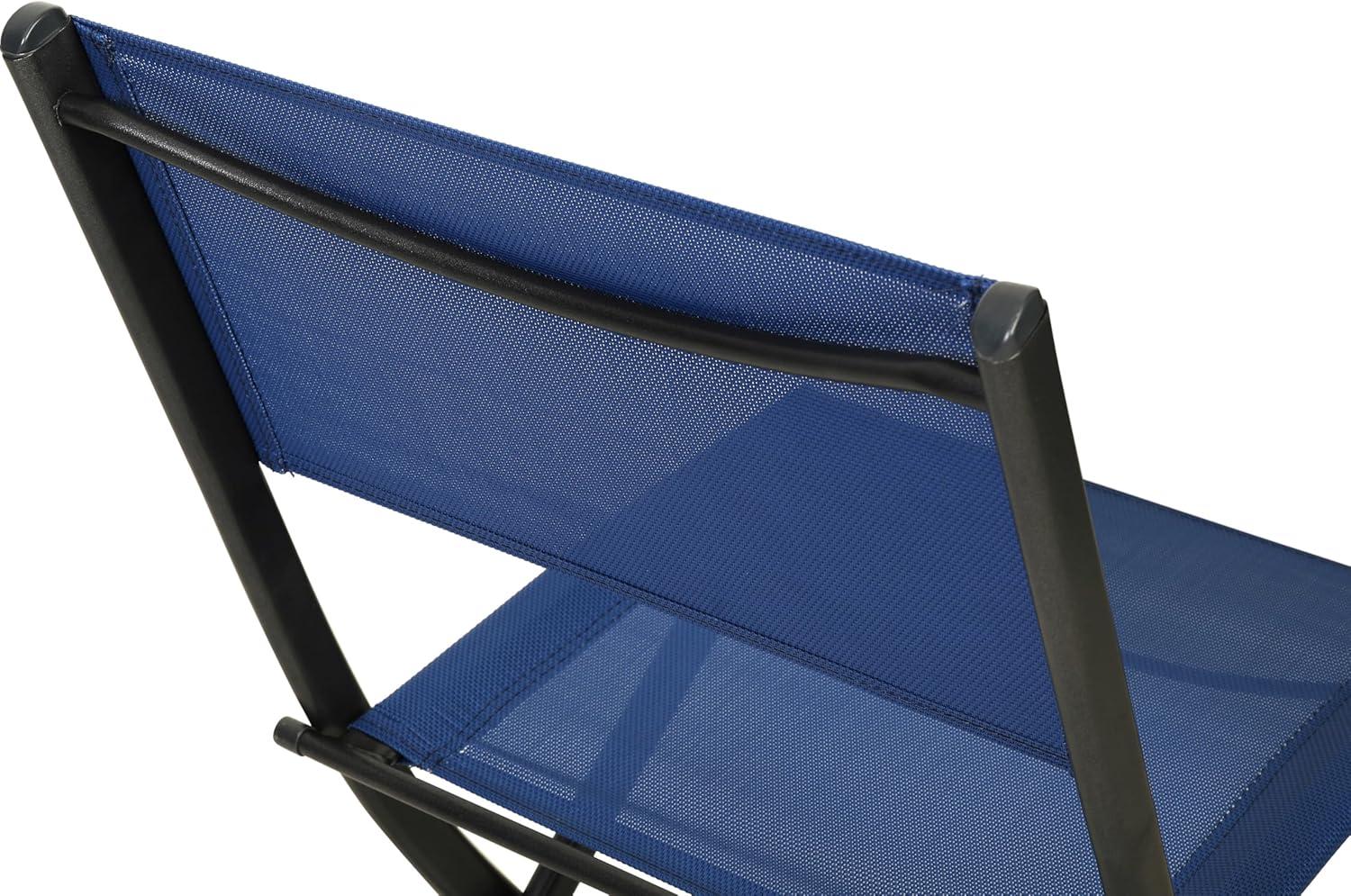 imageFlash Furniture Brazos Commercial IndoorOutdoor Folding Chairs Flex Comfort BacksSeats Metal Frames Portable Lightweight Foldable Design Set of 2 NavyBlackNavy