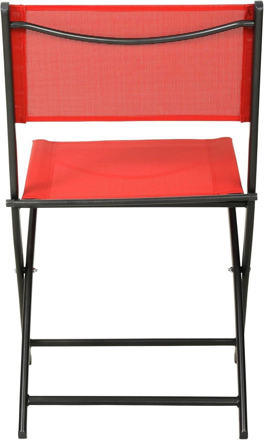imageFlash Furniture Brazos Commercial IndoorOutdoor Folding Chairs Flex Comfort BacksSeats Metal Frames Portable Lightweight Foldable Design Set of 2 NavyBlackRed