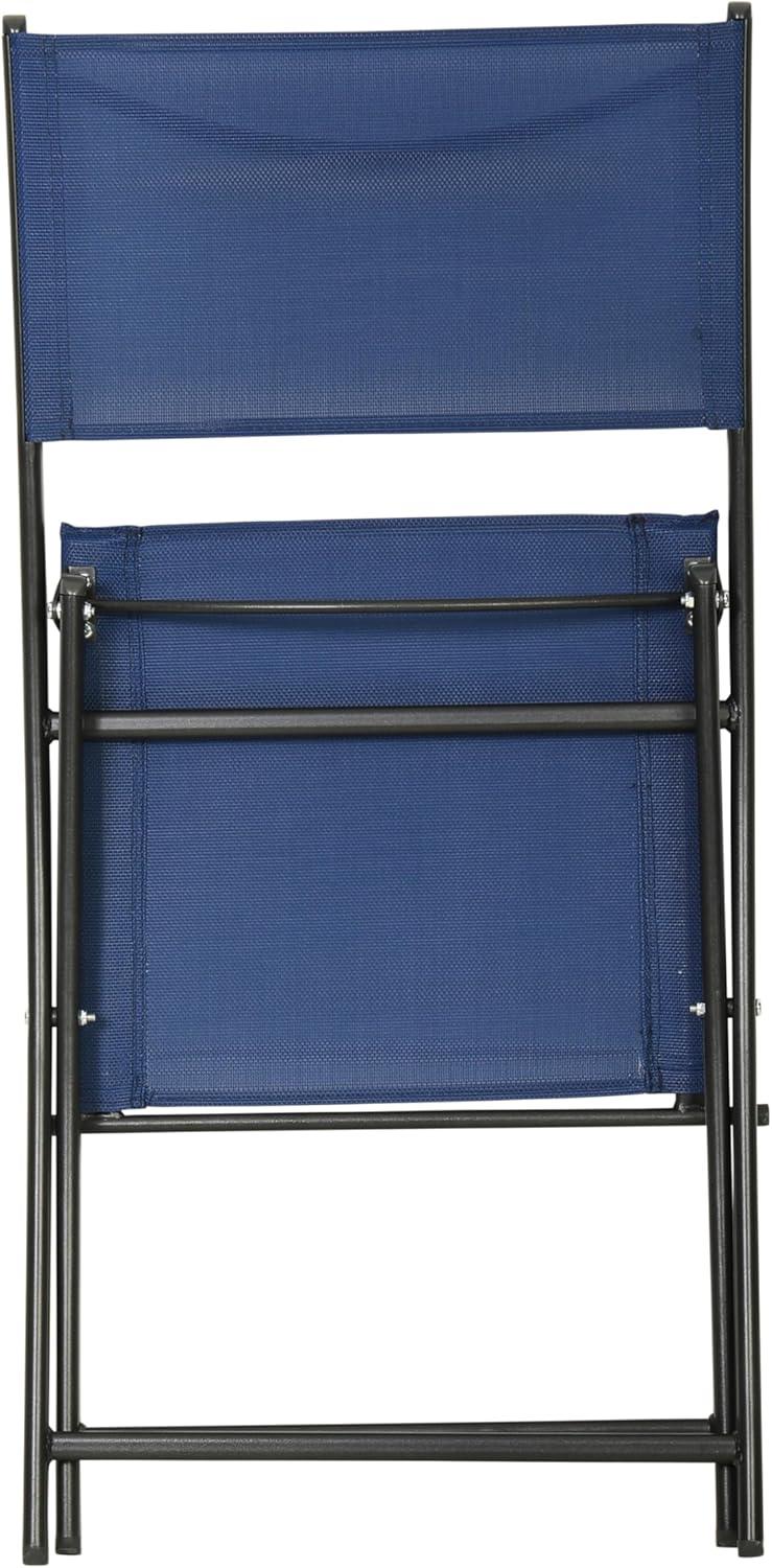 imageFlash Furniture Brazos Commercial IndoorOutdoor Folding Chairs Flex Comfort BacksSeats Metal Frames Portable Lightweight Foldable Design Set of 2 NavyBlackNavy