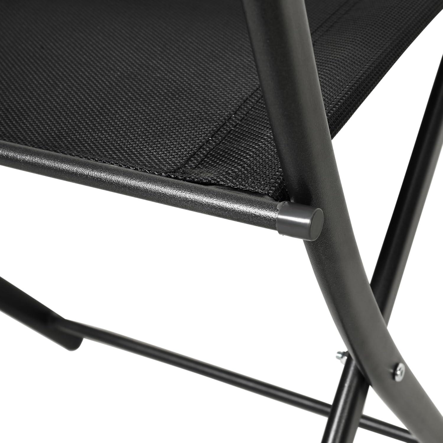 imageFlash Furniture Brazos Commercial IndoorOutdoor Folding Chairs Flex Comfort BacksSeats Metal Frames Portable Lightweight Foldable Design Set of 2 NavyBlackBlack
