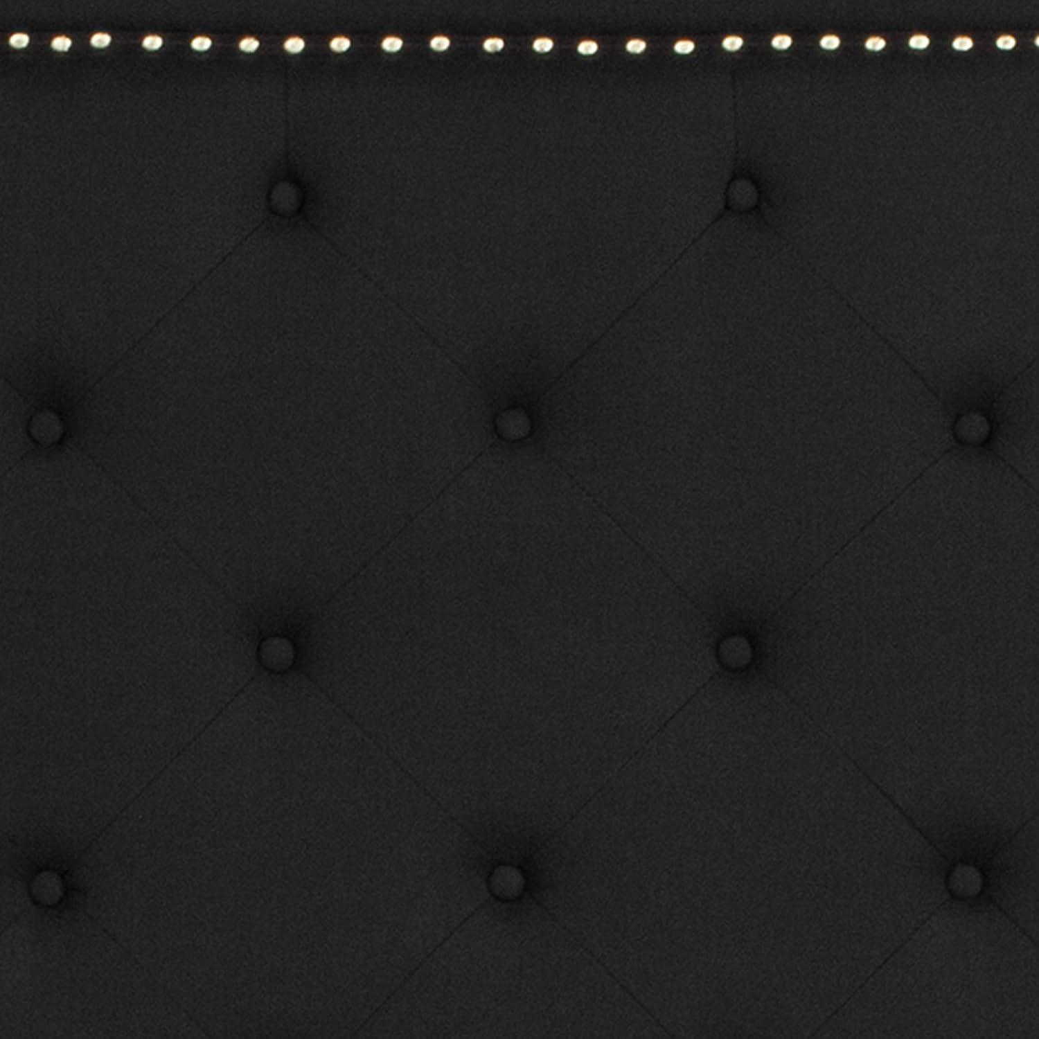 imageFlash Furniture Brighton Twin Size Tufted Upholstered Platform Bed in Light Gray FabricBlack