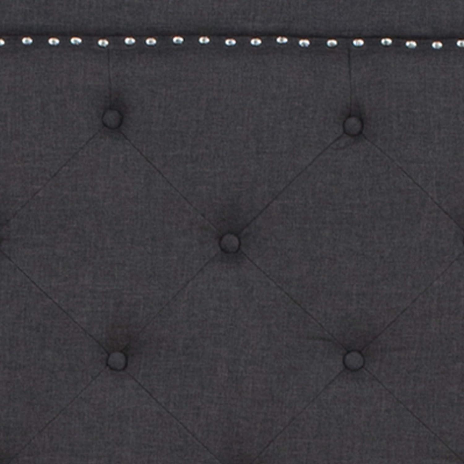 imageFlash Furniture Brighton Twin Size Tufted Upholstered Platform Bed in Light Gray FabricDark Gray