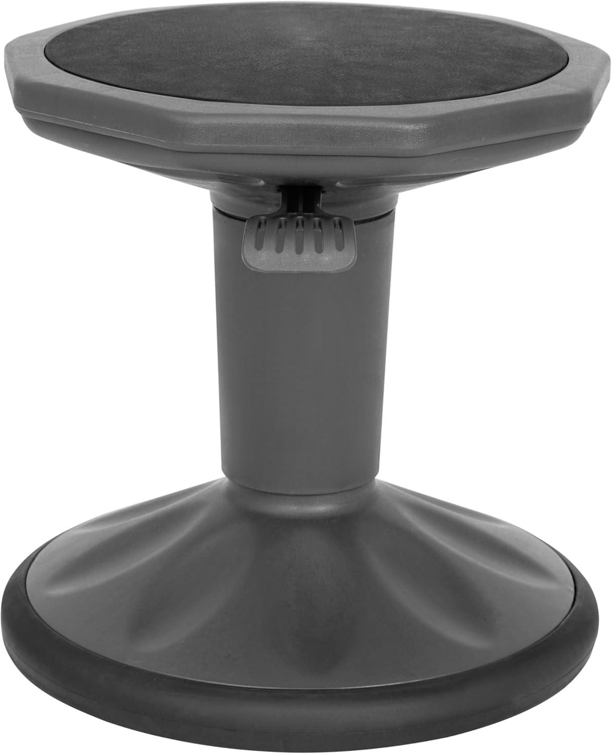 imageFlash Furniture Carter Adjustable Height Kids Active Stool Flexible Gray Stool for Classroom and Home NonSkid Bottom Rubberized Seat 14quot 18quot Seat HeightGrey