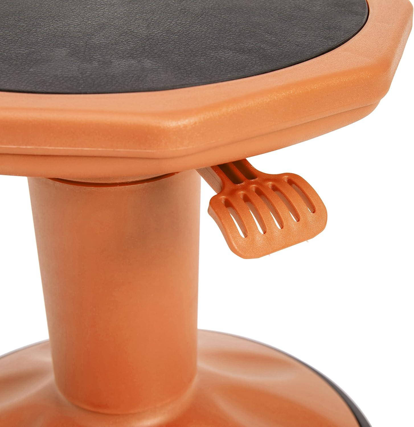 imageFlash Furniture Carter Adjustable Height Kids Active Stool Flexible Gray Stool for Classroom and Home NonSkid Bottom Rubberized Seat 14quot 18quot Seat HeightOrange