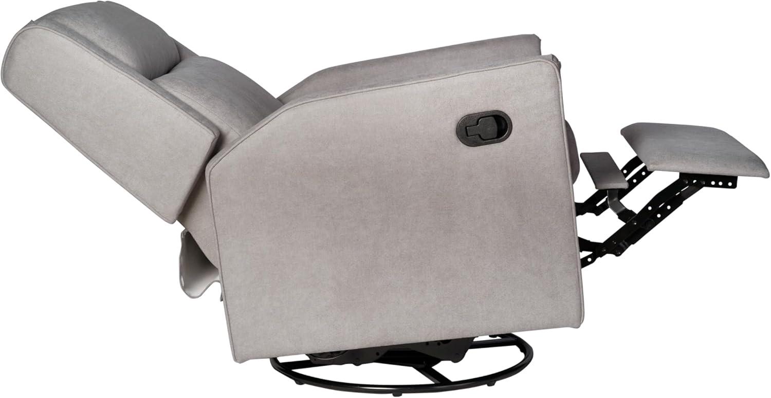 imageFlash Furniture Cash Swivel Glider Rocking Recliner Manual Recliner with 360 Degree Swivel for Living Room Bedroom or Nursery Fabric Upholstered Light GrayLight Gray