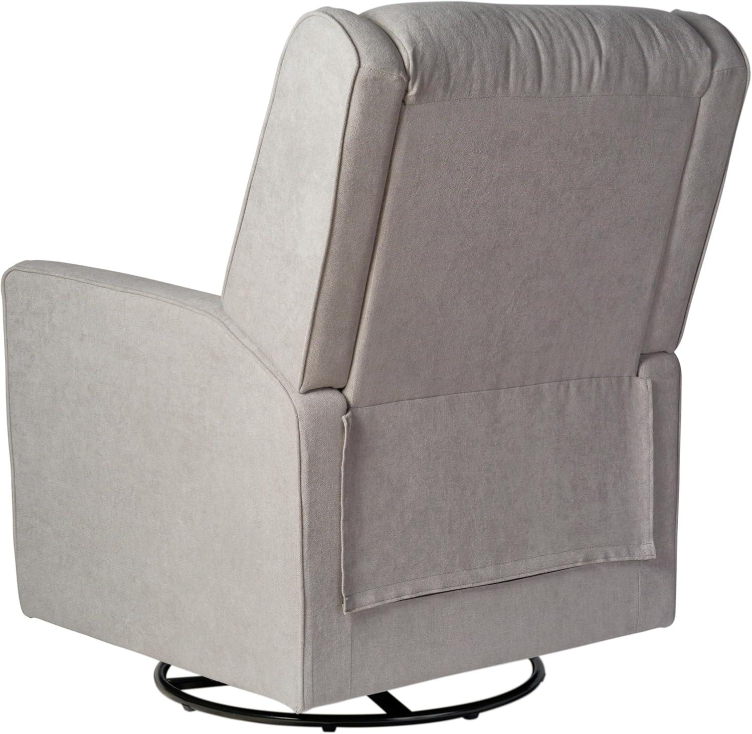 imageFlash Furniture Cash Swivel Glider Rocking Recliner Manual Recliner with 360 Degree Swivel for Living Room Bedroom or Nursery Fabric Upholstered Light GrayLight Gray