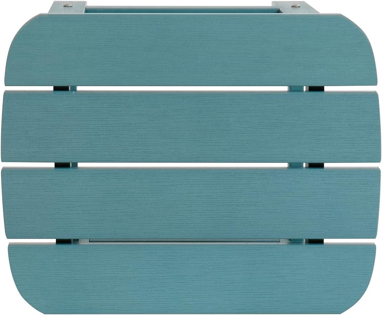 imageFlash Furniture Charlestown Tiered Commercial Poly Resin Adirondack Side Table Lime Green AllWeather IndoorOutdoorTeal
