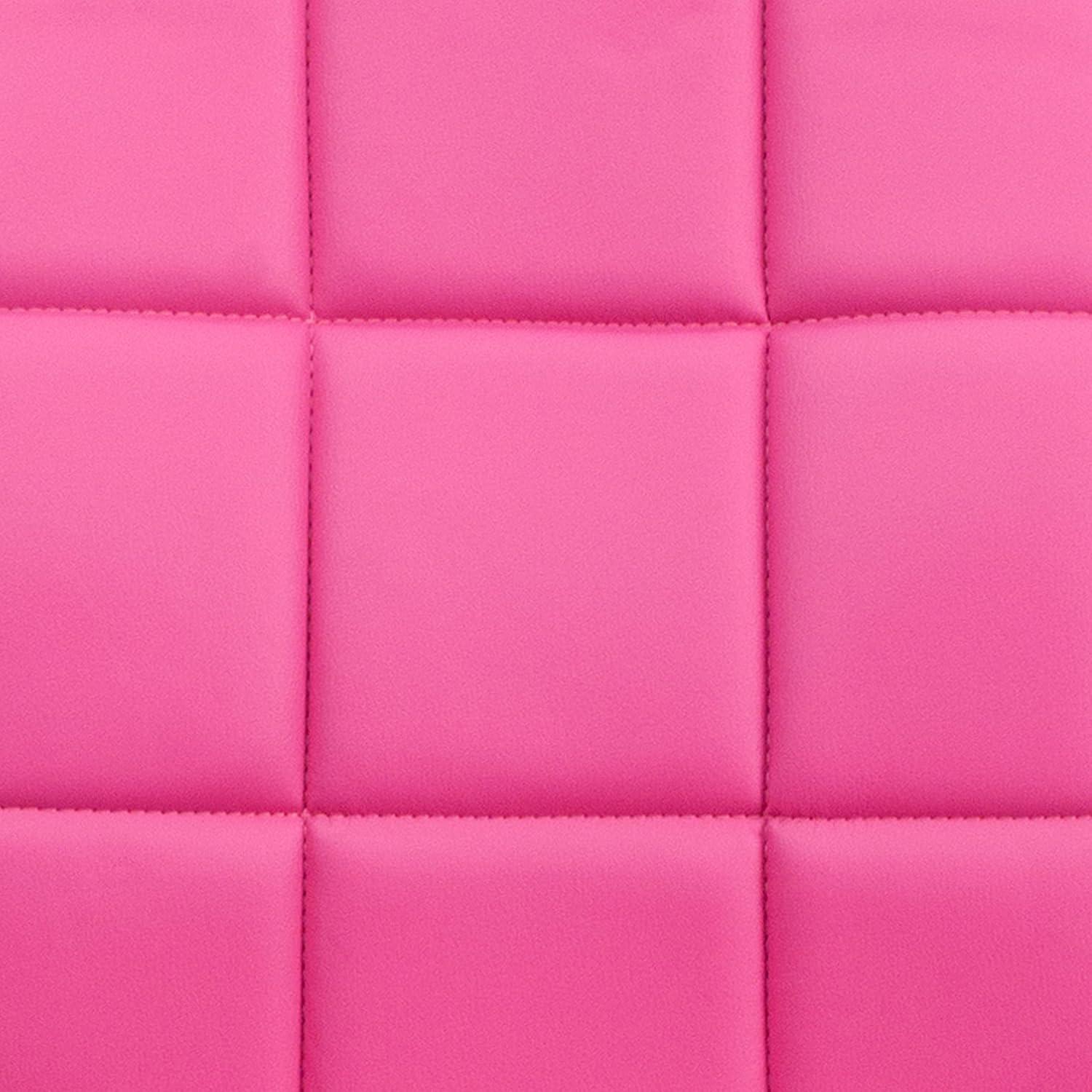 imageFlash Furniture Clayton MidBack Tufted Vinyl Upholstered Swivel Desk Chair with Padded Seat Modern Adjustable Height Padded Office Chair BlackPink