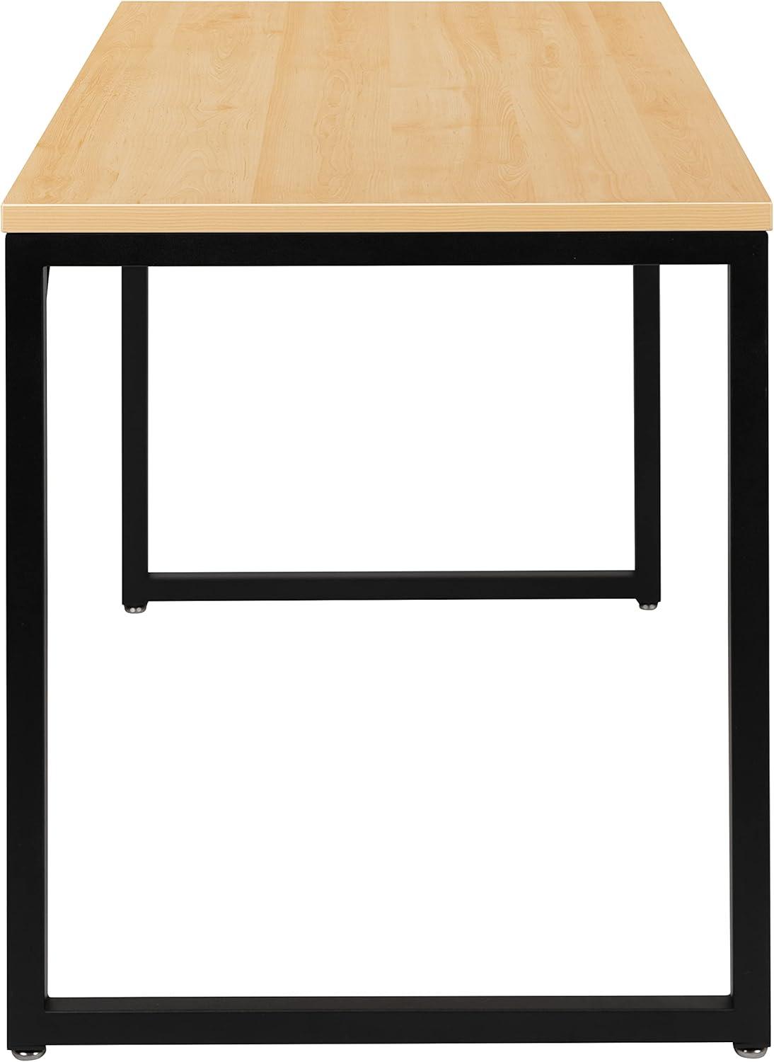 imageFlash Furniture Clifton Modern Office Computer Desk with Top and Bottom Storage Shelves Small Computer Desk for Home Office 28quotW BlackBlack