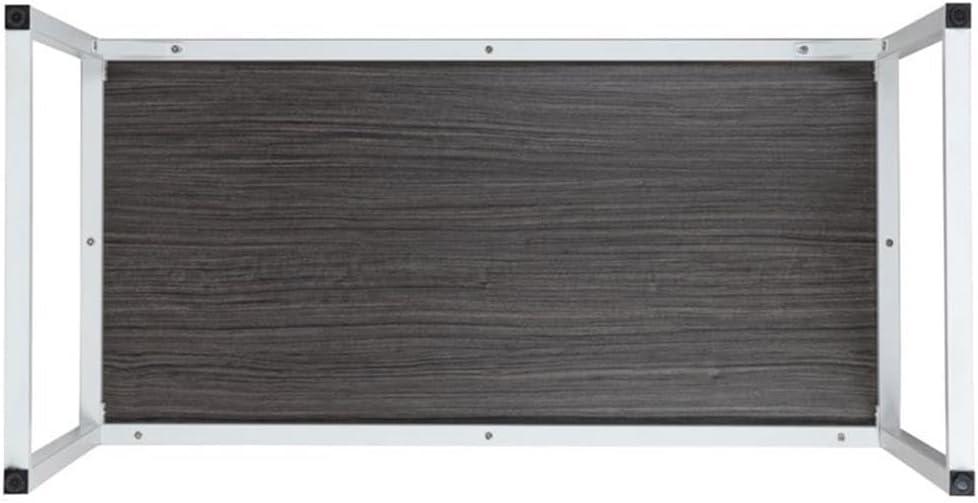 imageFlash Furniture Clifton Modern Office Computer Desk with Top and Bottom Storage Shelves Small Computer Desk for Home Office 28quotW BlackRustic Gray