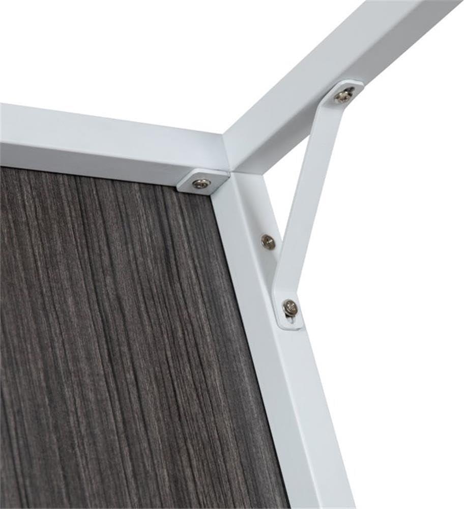 imageFlash Furniture Clifton Modern Office Computer Desk with Top and Bottom Storage Shelves Small Computer Desk for Home Office 28quotW BlackRustic Gray