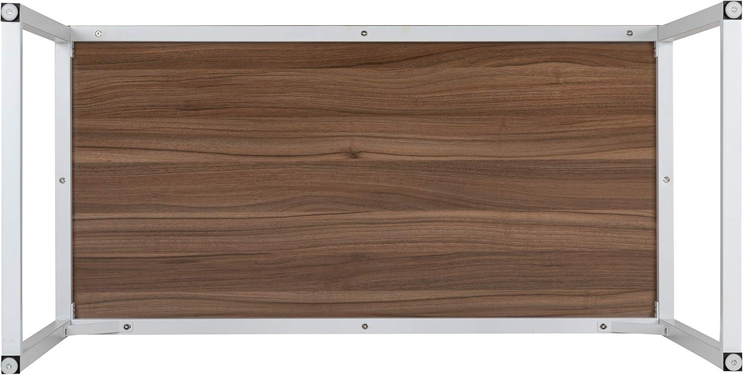 imageFlash Furniture Clifton Modern Office Computer Desk with Top and Bottom Storage Shelves Small Computer Desk for Home Office 28quotW BlackWalnut