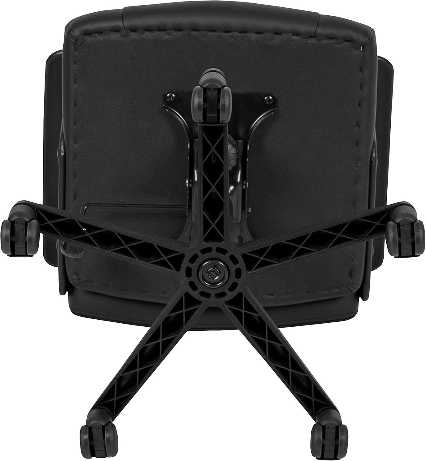 imageFlash Furniture Coffman Flash Fundamentals MidBack LeatherSoft Office and Gaming Chair Ergonomic Office Chair with Padded LeatherSoft Seat and Arms Black