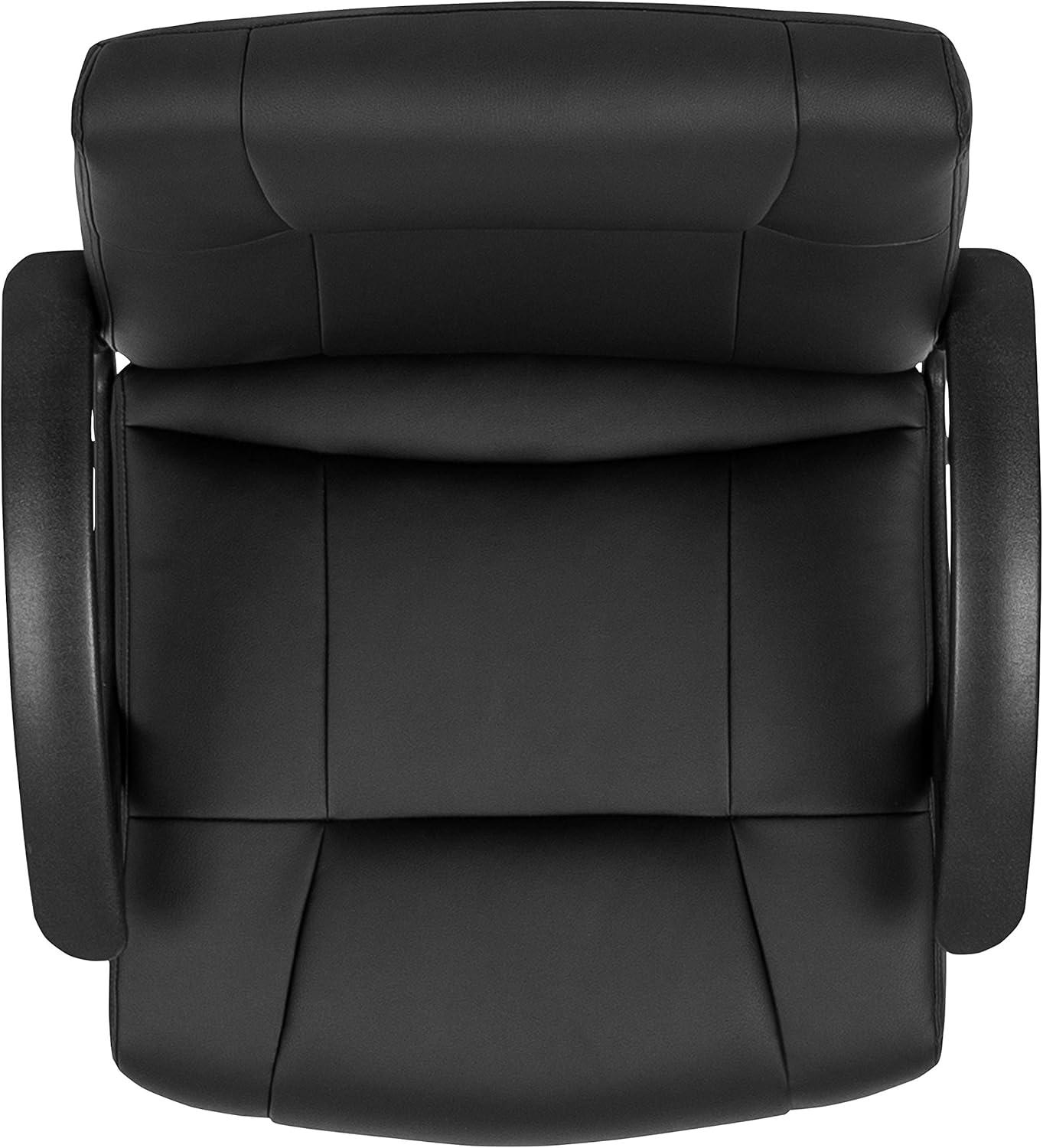 imageFlash Furniture Coffman Flash Fundamentals MidBack LeatherSoft Office and Gaming Chair Ergonomic Office Chair with Padded LeatherSoft Seat and Arms Black