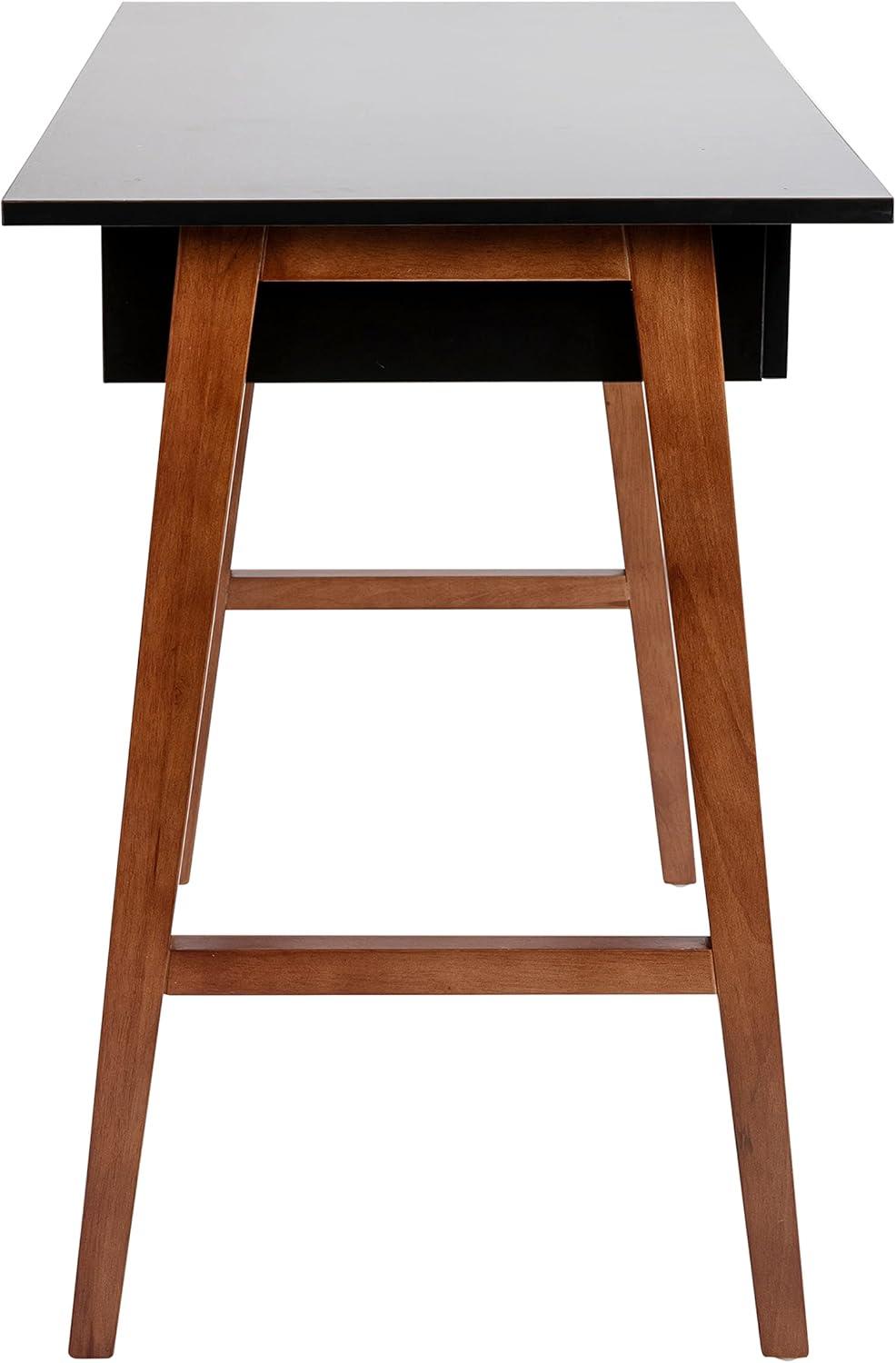 imageFlash Furniture Darla Computer Desk Black Home Office Desk with Storage Drawer 42quot Long Writing Desk for BedroomBlackWalnut