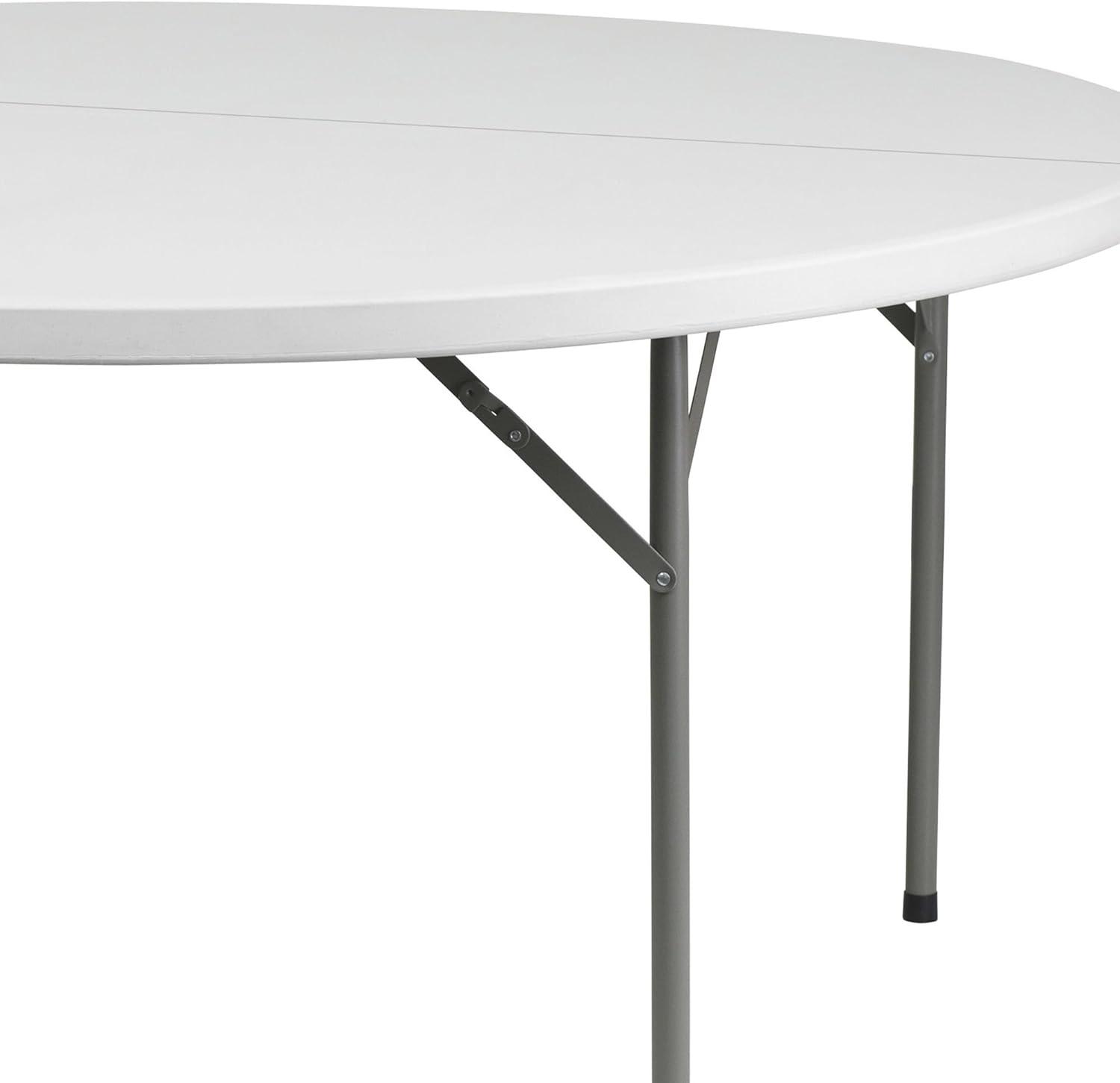 imageFlash Furniture Elon Commercial Grade 5Foot Round Granite White Plastic Folding TableGranite White