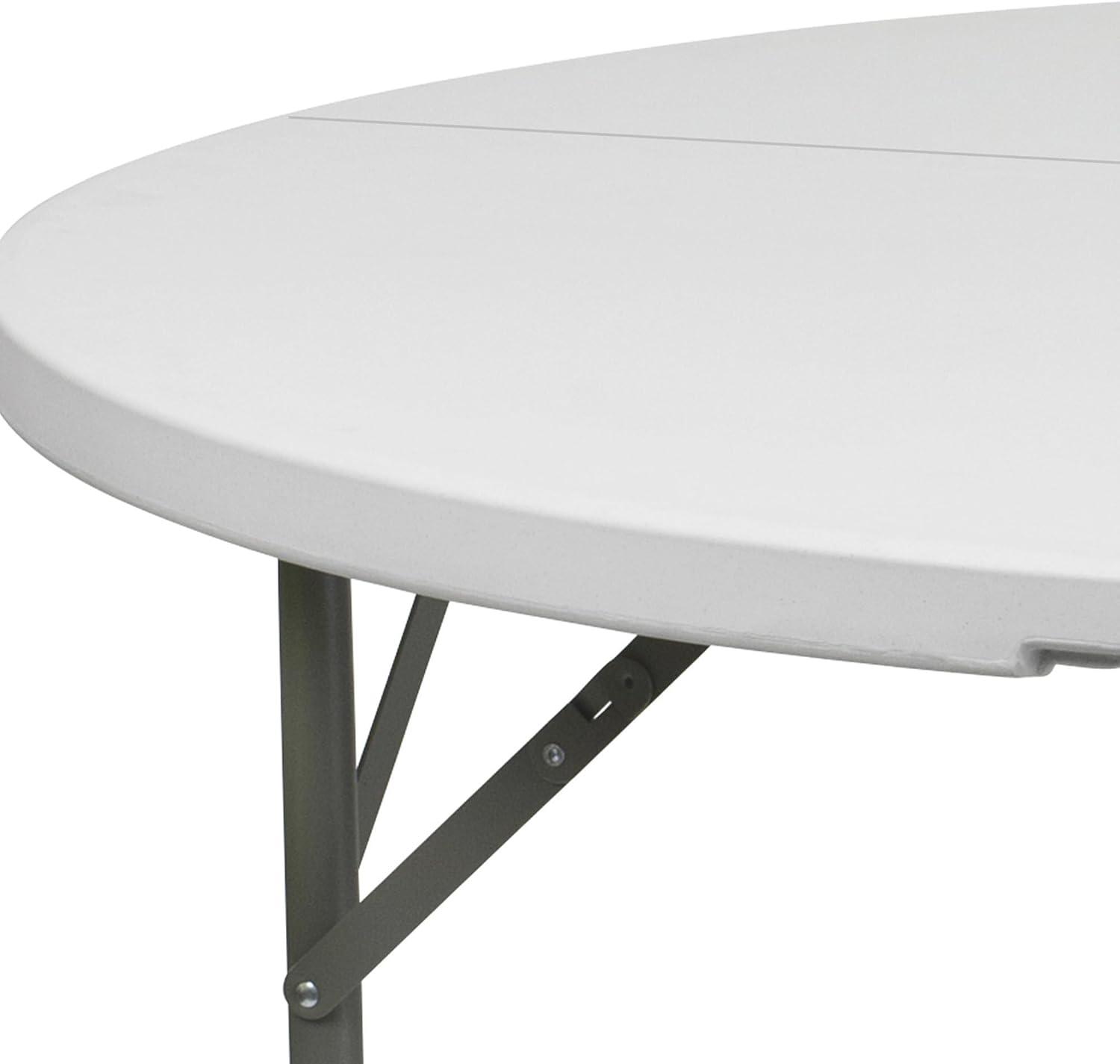 imageFlash Furniture Elon Commercial Grade 5Foot Round Granite White Plastic Folding TableGranite White