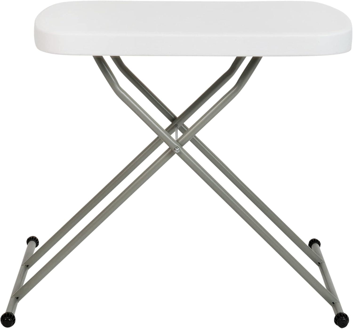 imageFlash Furniture Elon Folding Table Granite White Height Adjustable 26 Inch TV Tray Commercial Grade Laptop Table26