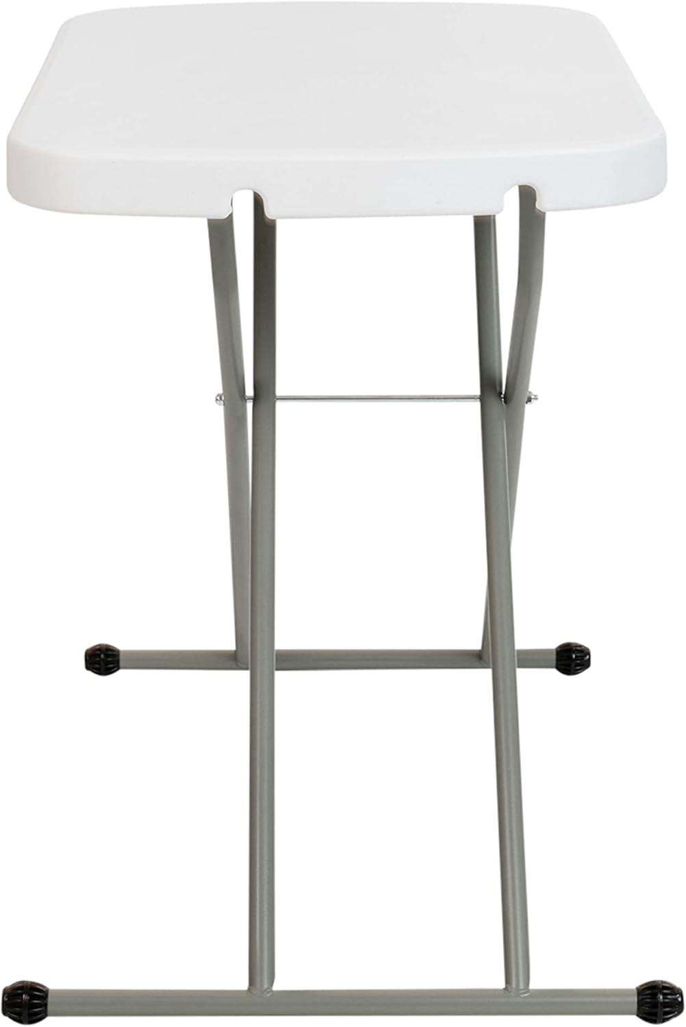 imageFlash Furniture Elon Folding Table Granite White Height Adjustable 26 Inch TV Tray Commercial Grade Laptop Table26