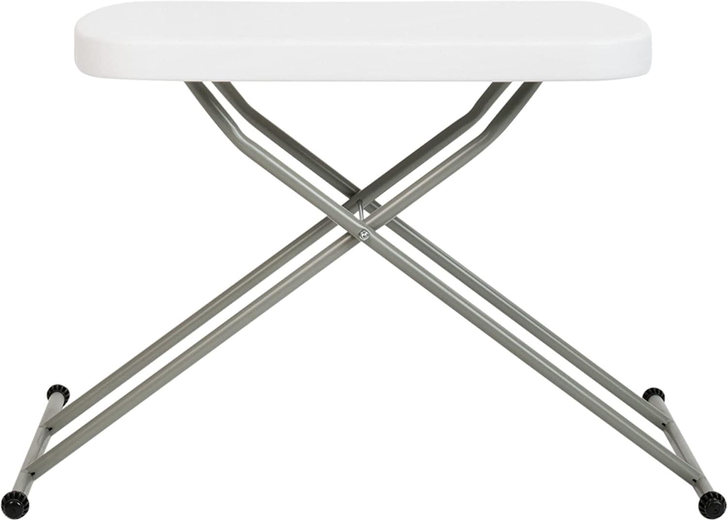imageFlash Furniture Elon Folding Table Granite White Height Adjustable 26 Inch TV Tray Commercial Grade Laptop Table26
