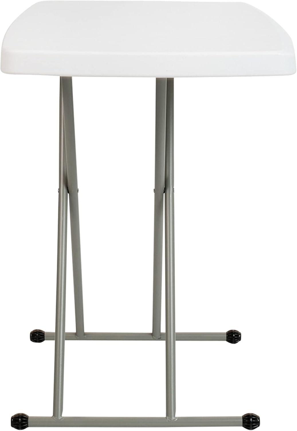 imageFlash Furniture Elon Folding Table Granite White Height Adjustable 26 Inch TV Tray Commercial Grade Laptop Table30