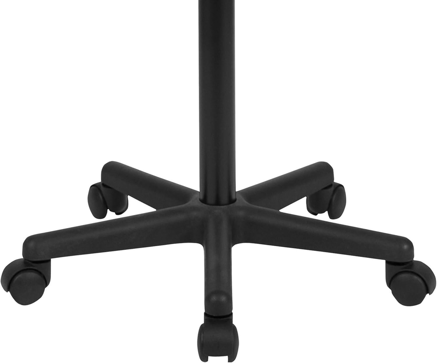 imageFlash Furniture Eve Sit to Stand Mobile Laptop DeskSpeakers Lectern with Wheels Modern HeightAdjustable Portable Standing Computer Desk BlackRustic Walnut