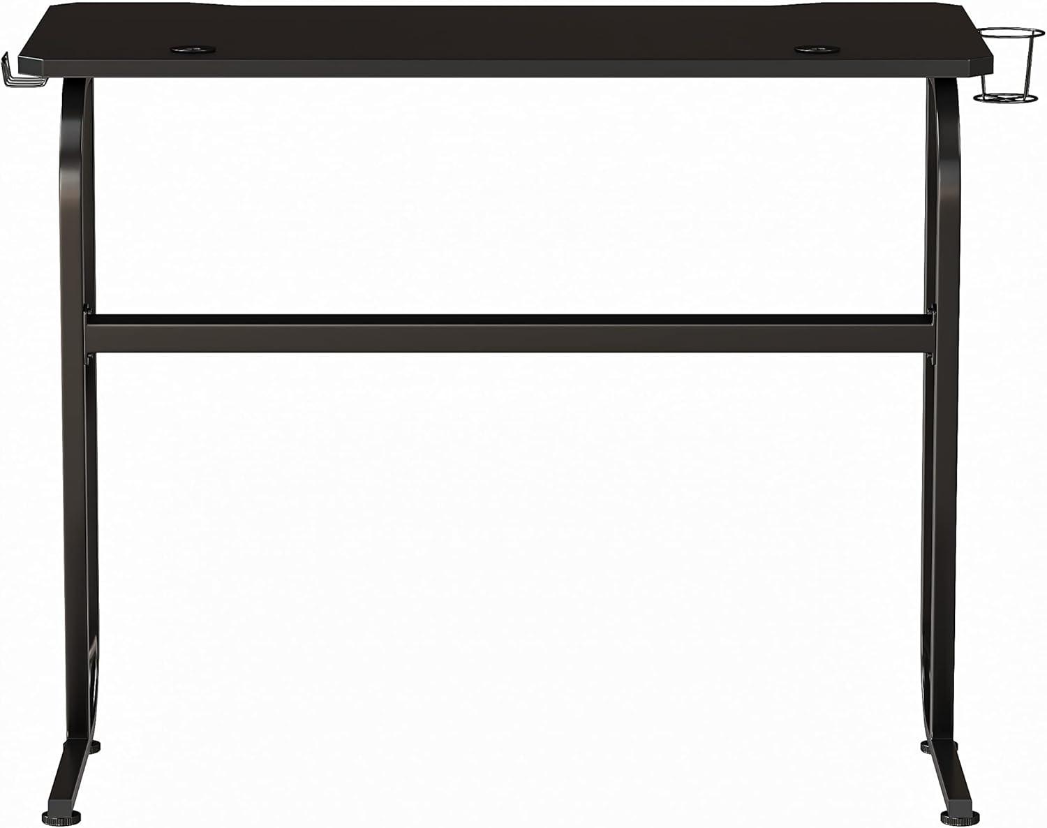 imageFlash Furniture Fisher Red Gaming Ergonomic Desk with Cup Holder and Headphone HookBlack