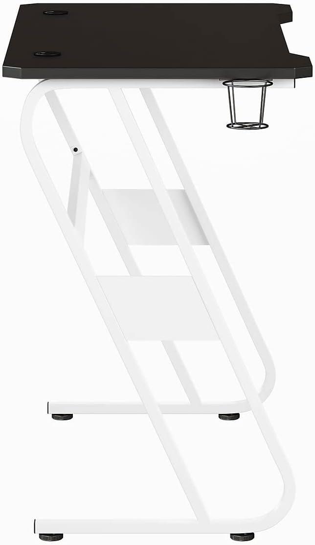 imageFlash Furniture Fisher Red Gaming Ergonomic Desk with Cup Holder and Headphone HookWhite