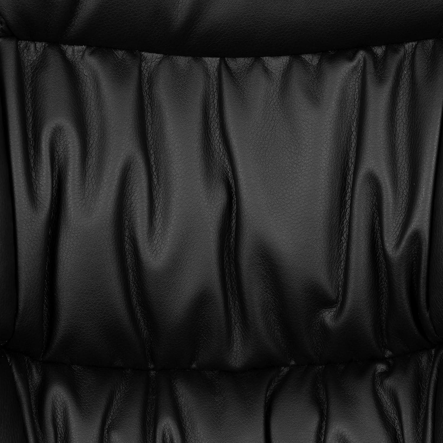 imageFlash Furniture Fundamentals Big ampamp Tall Swivel LeatherSoft Office and Gaming Chair Ergonomic Office Chair with Padded Armrests and Adjustable Height BlackBlack