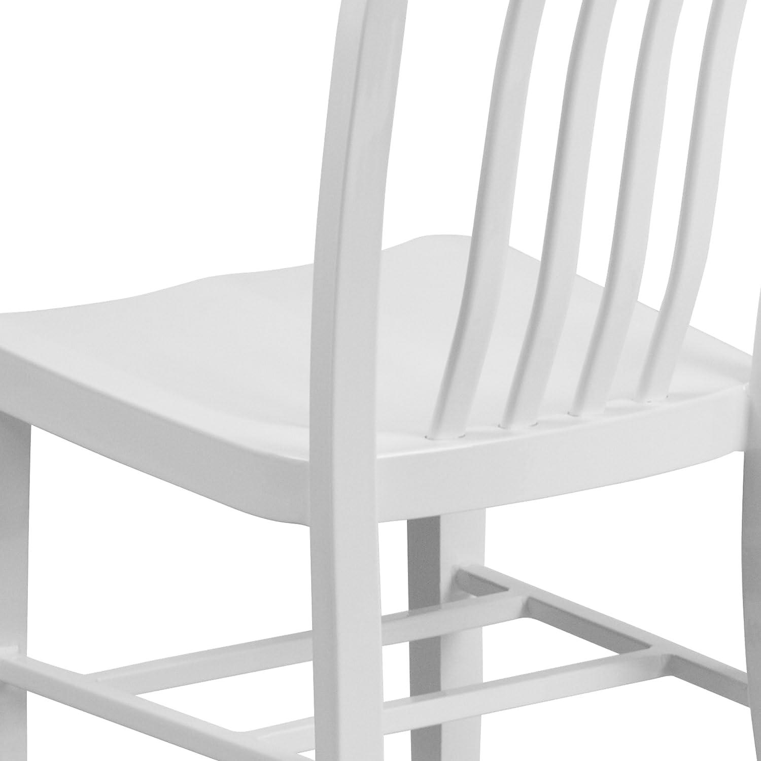 imageFlash Furniture Gael Commercial Grade 2 Pack Yellow Metal IndoorOutdoor ChairWhite