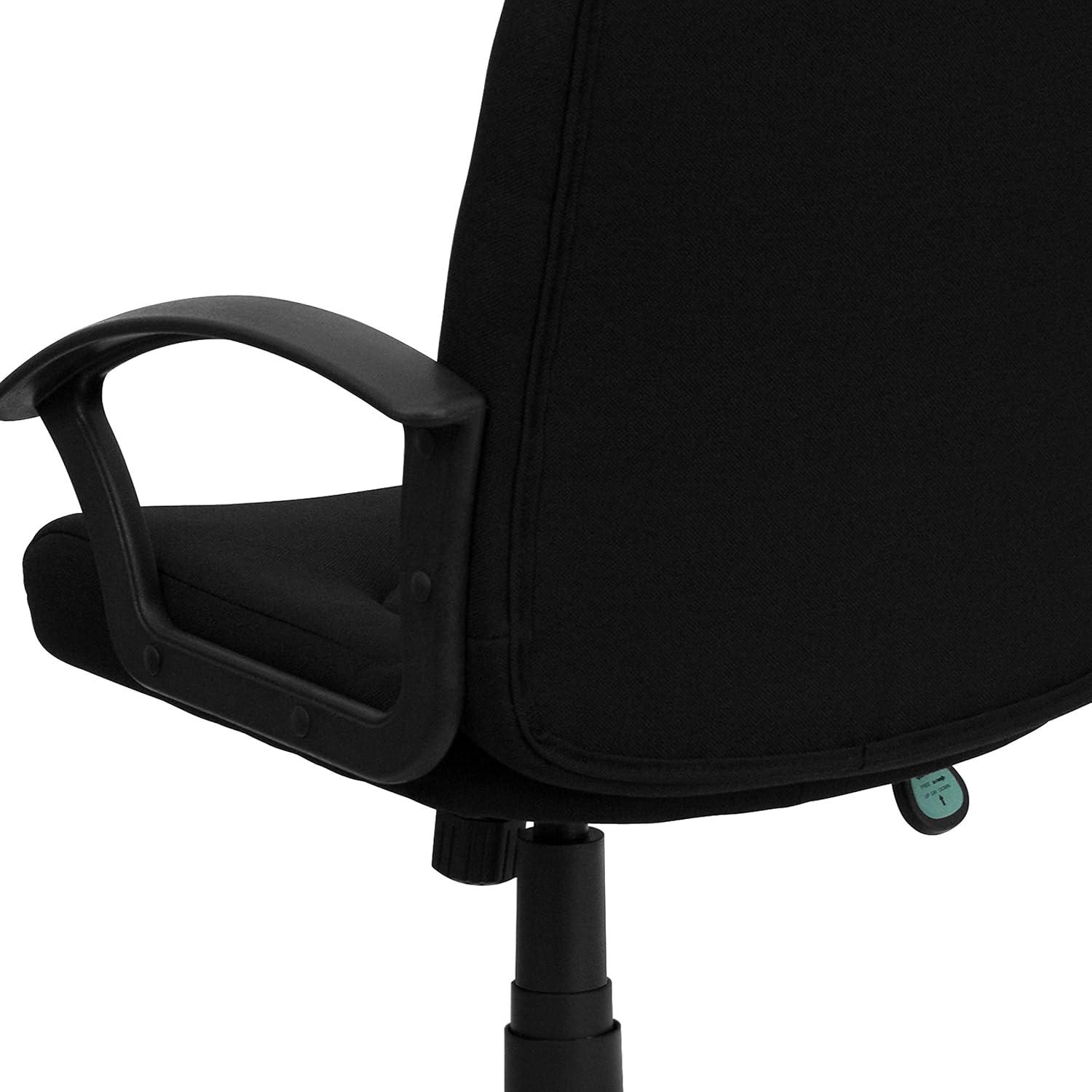 imageFlash Furniture Garver MidBack Black Fabric Executive Swivel Office Chair with Nylon Arms