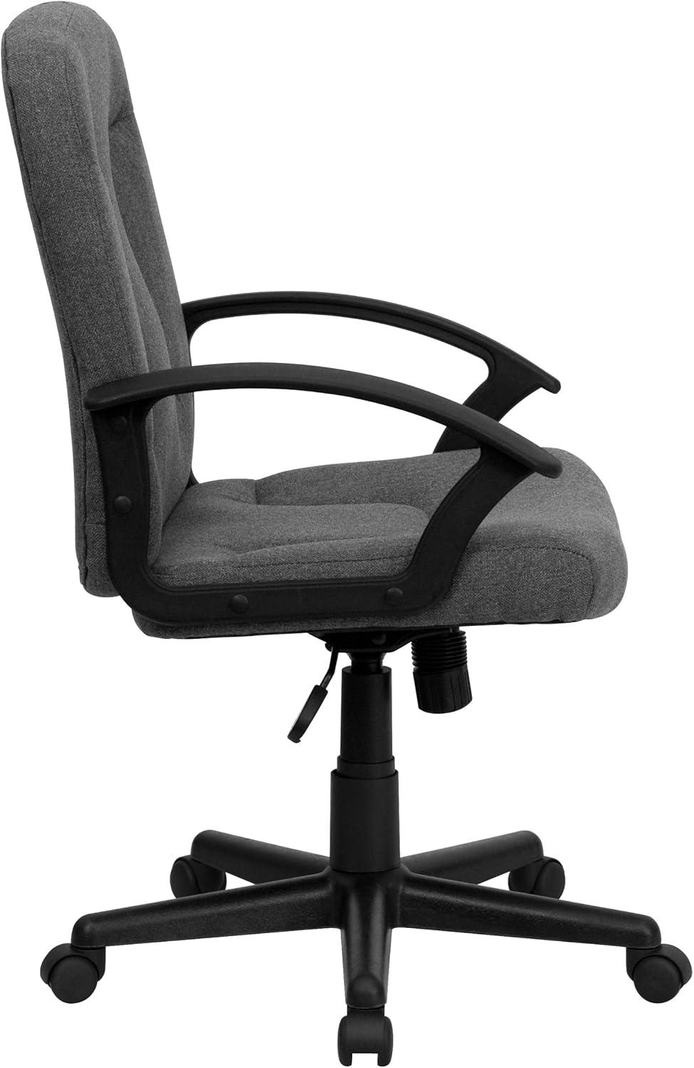 imageFlash Furniture Garver MidBack Gray Fabric Executive Swivel Office Chair with Nylon Arms