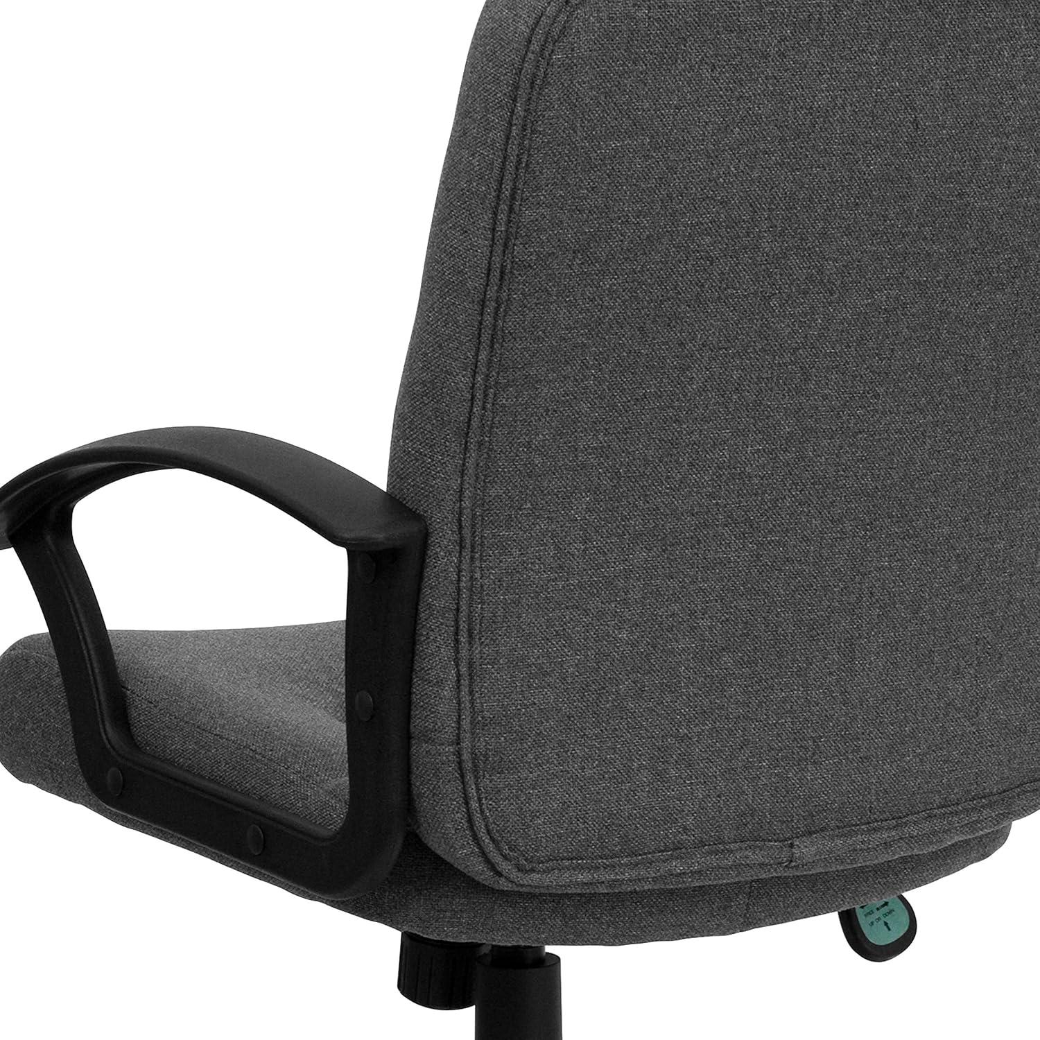 imageFlash Furniture Garver MidBack Gray Fabric Executive Swivel Office Chair with Nylon Arms