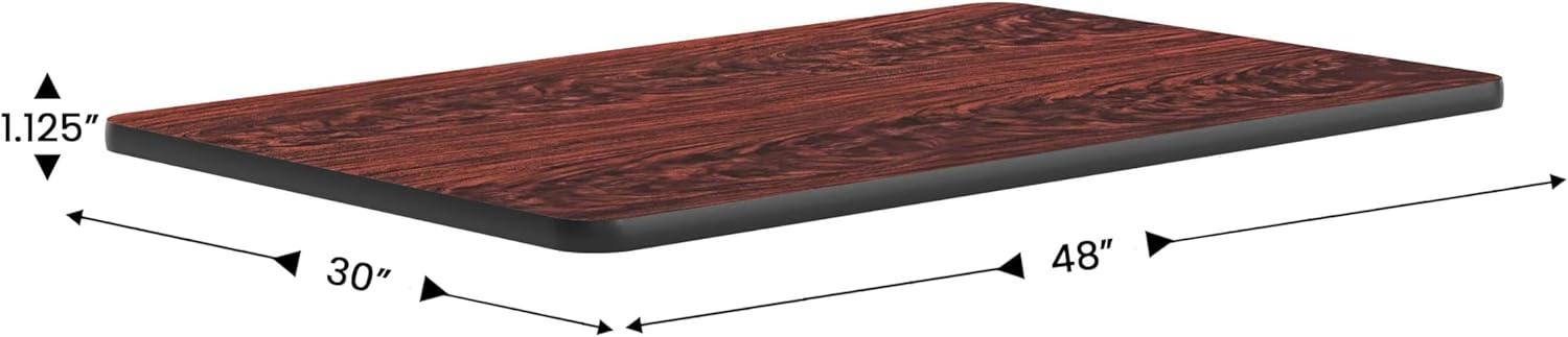 imageFlash Furniture Glenbrook 30 x 60 Rectangular Table Top with Black or Mahogany Reversible Laminate Top Pack of 1BlackMahogany