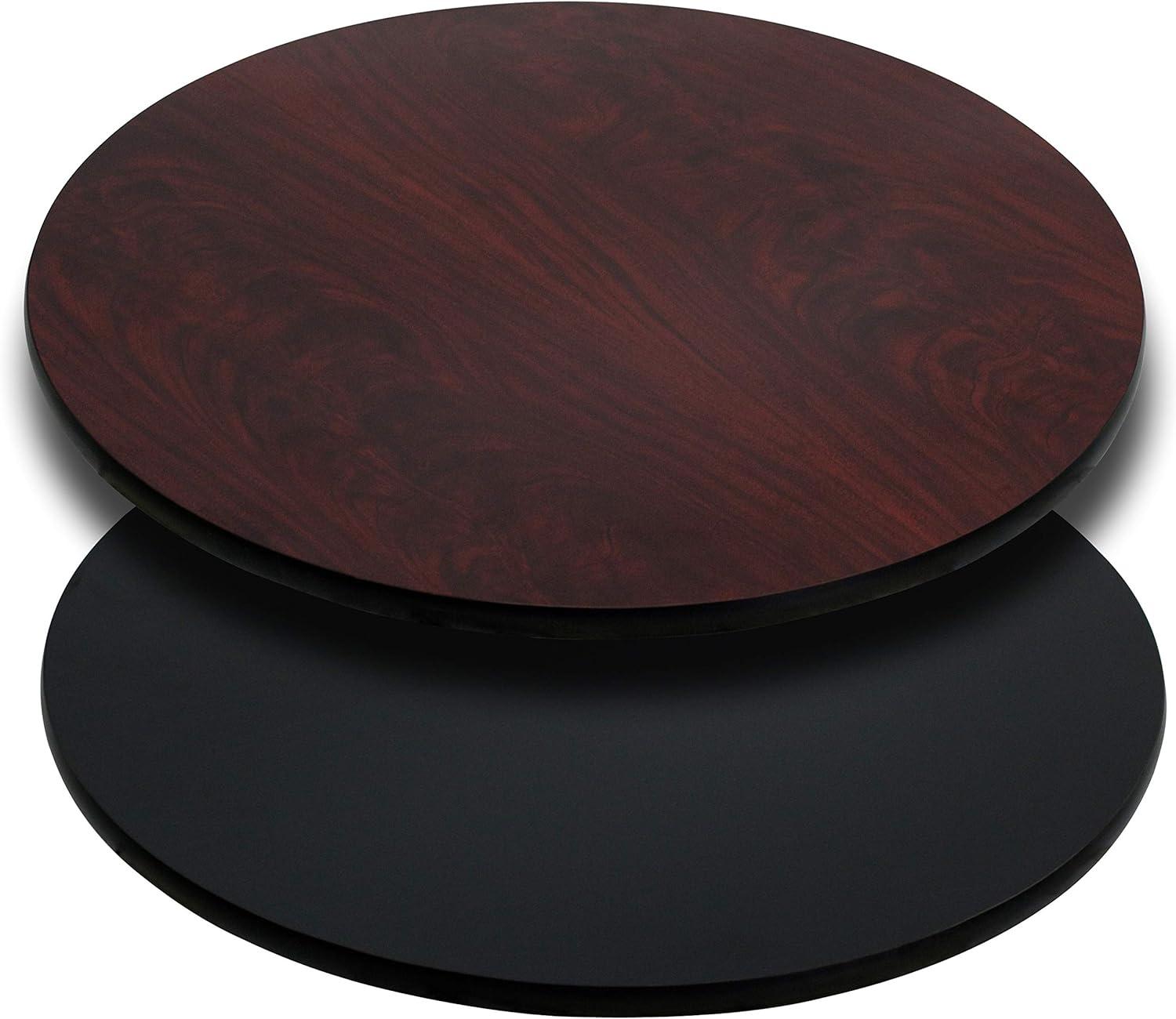 imageFlash Furniture Glenbrook 30 x 60 Rectangular Table Top with Black or Mahogany Reversible Laminate Top Pack of 1BlackMahogany