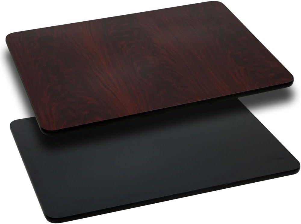 imageFlash Furniture Glenbrook 30 x 60 Rectangular Table Top with Black or Mahogany Reversible Laminate Top Pack of 1BlackMahogany
