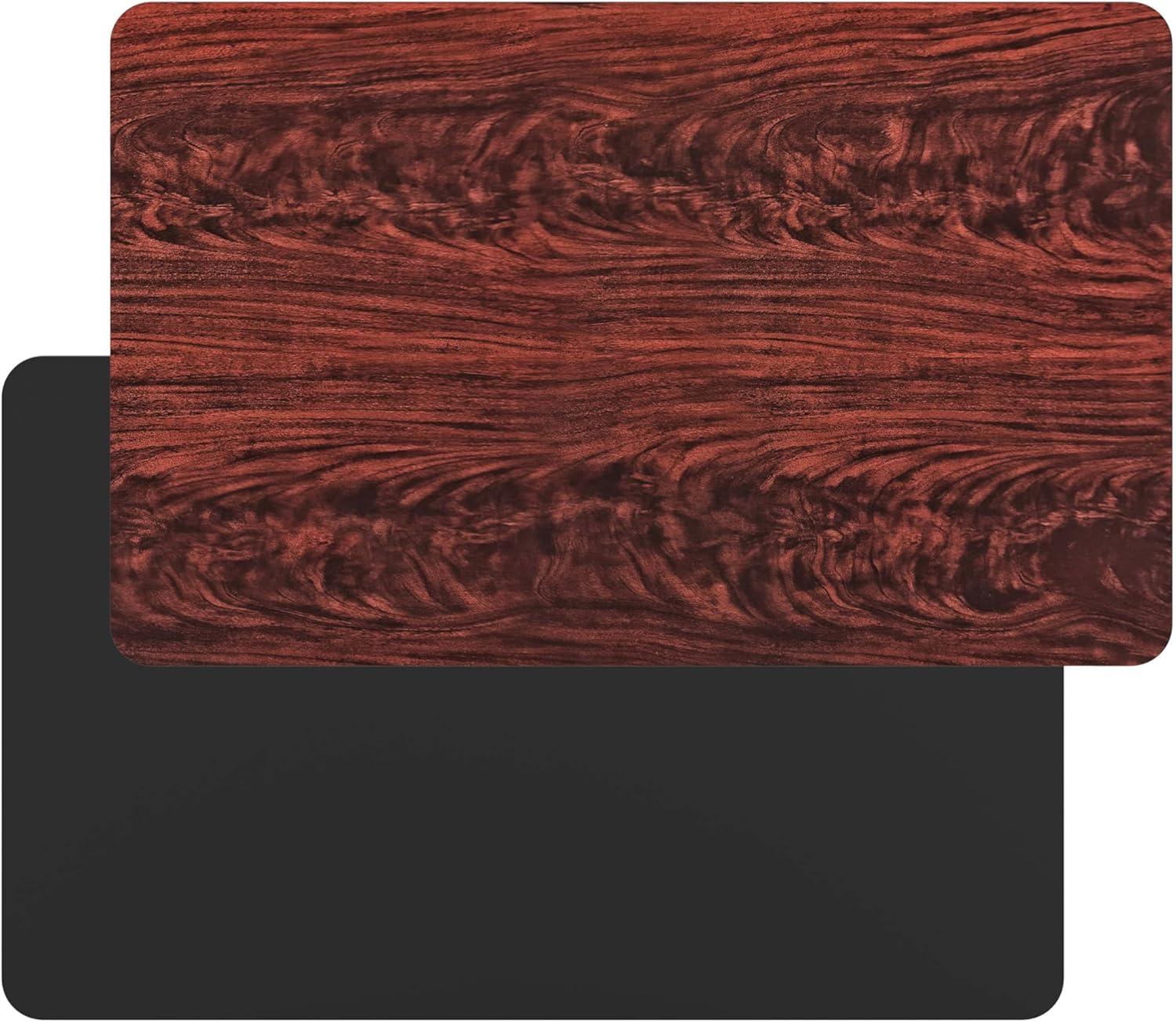 imageFlash Furniture Glenbrook 30 x 60 Rectangular Table Top with Black or Mahogany Reversible Laminate Top Pack of 1BlackMahogany