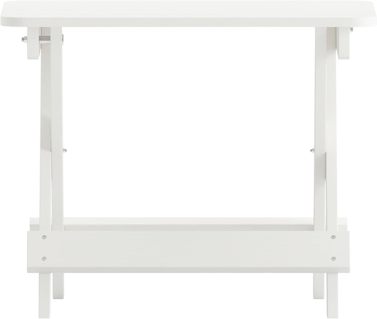 imageFlash Furniture Halifax Outdoor Folding Side Table Portable AllWeather HDPE Adirondack Side Table GrayWhite