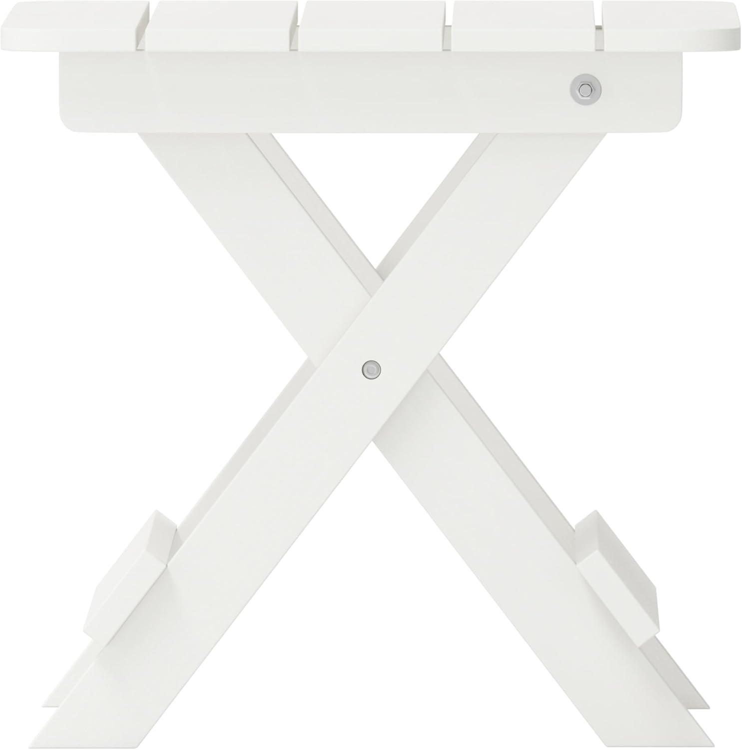 imageFlash Furniture Halifax Outdoor Folding Side Table Portable AllWeather HDPE Adirondack Side Table GrayWhite