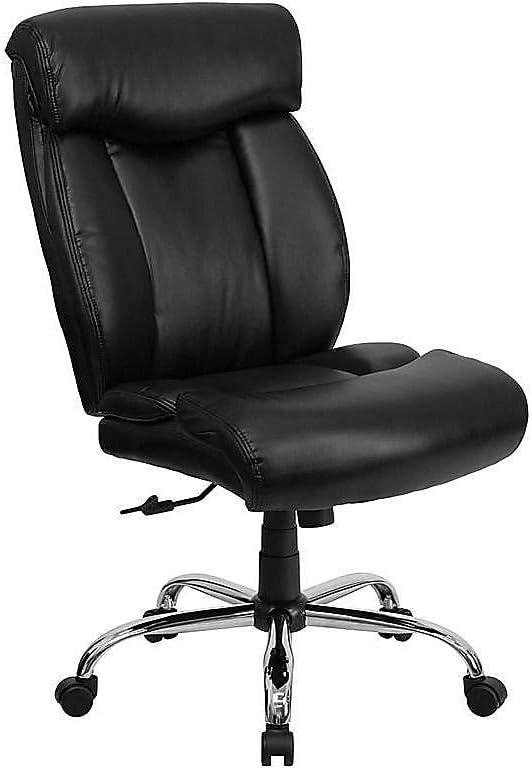 imageFlash Furniture Hercules Series Big ampamp Tall LeatherSoft Swivel Office Chair Ergonomic HighBack Executive Chair with Full Headrest Padded Seat BlackBlack Leathersoft