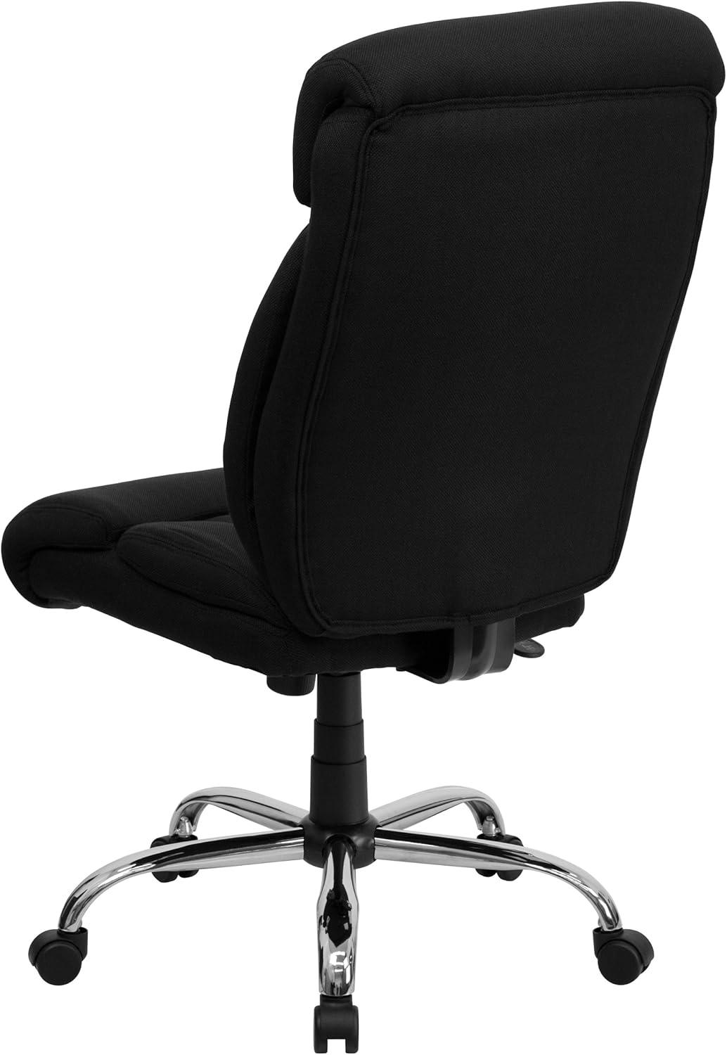 imageFlash Furniture Hercules Series Big ampamp Tall LeatherSoft Swivel Office Chair Ergonomic HighBack Executive Chair with Full Headrest Padded Seat BlackBlack Fabric
