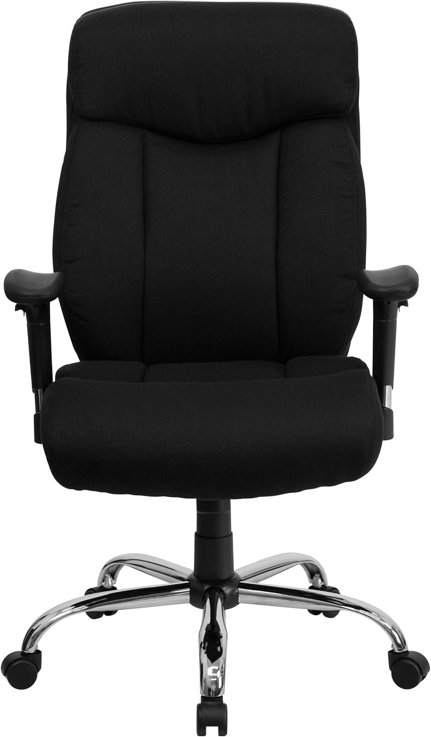 imageFlash Furniture Hercules Series Big ampamp Tall LeatherSoft Swivel Office Chair Ergonomic HighBack Executive Chair with Full Headrest Padded Seat BlackBlack Fabric
