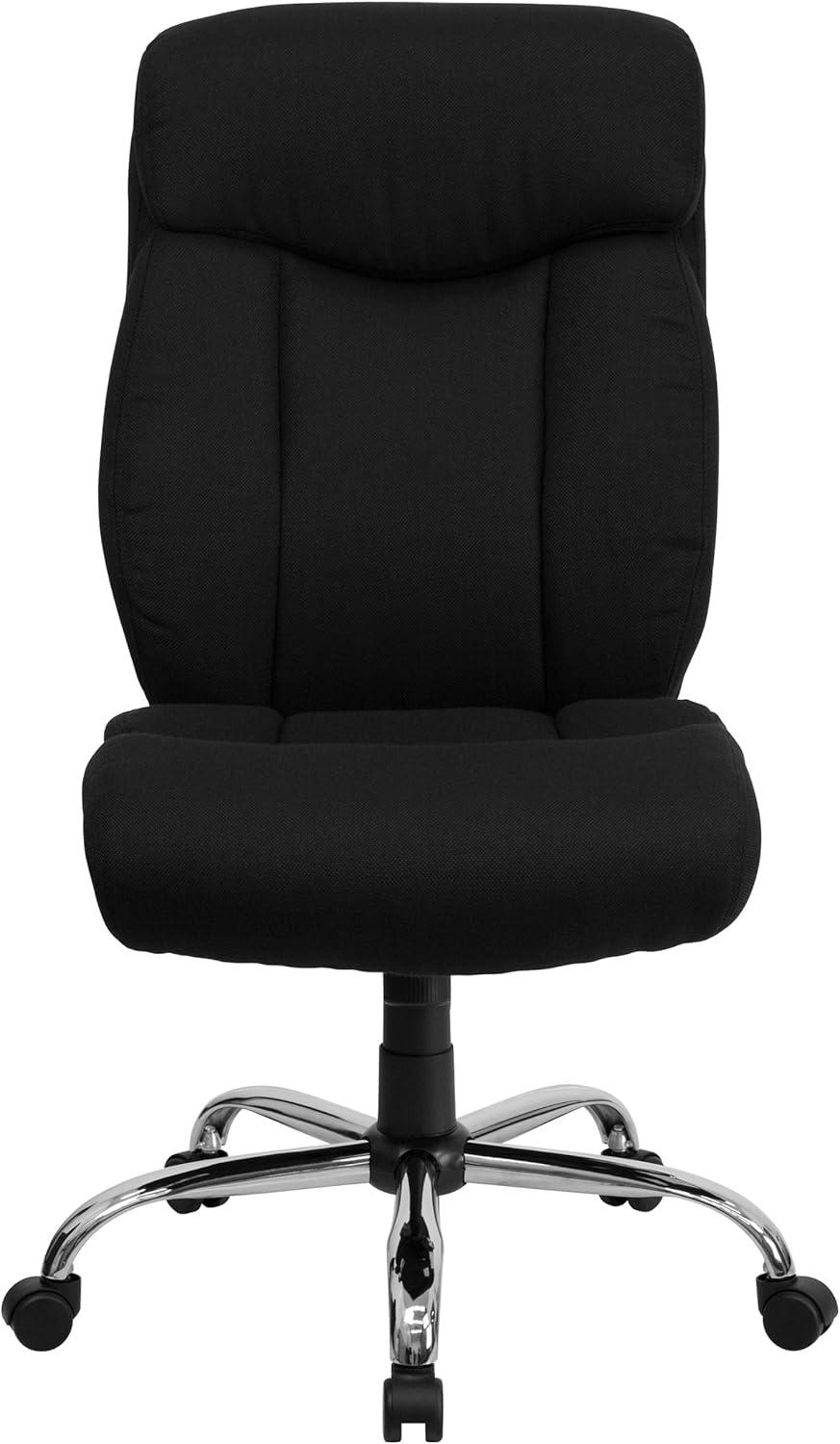 imageFlash Furniture Hercules Series Big ampamp Tall LeatherSoft Swivel Office Chair Ergonomic HighBack Executive Chair with Full Headrest Padded Seat BlackBlack Fabric