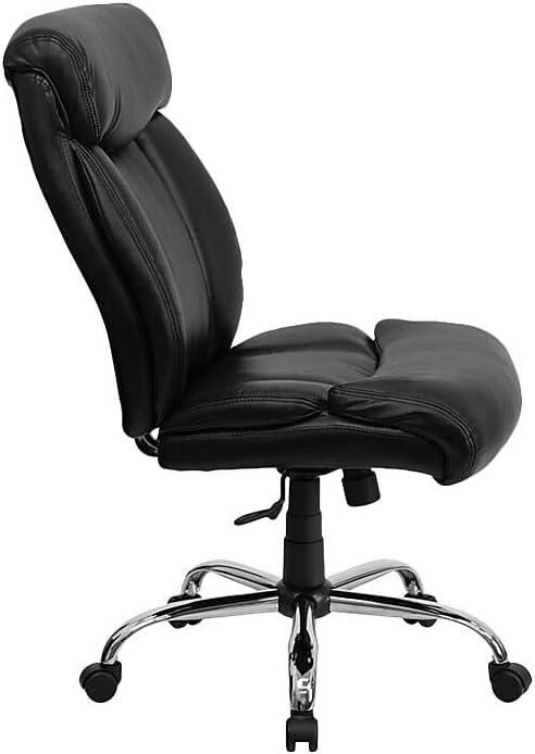 imageFlash Furniture Hercules Series Big ampamp Tall LeatherSoft Swivel Office Chair Ergonomic HighBack Executive Chair with Full Headrest Padded Seat BlackBlack Leathersoft