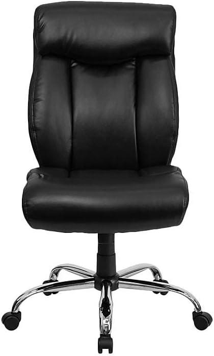 imageFlash Furniture Hercules Series Big ampamp Tall LeatherSoft Swivel Office Chair Ergonomic HighBack Executive Chair with Full Headrest Padded Seat BlackBlack Leathersoft